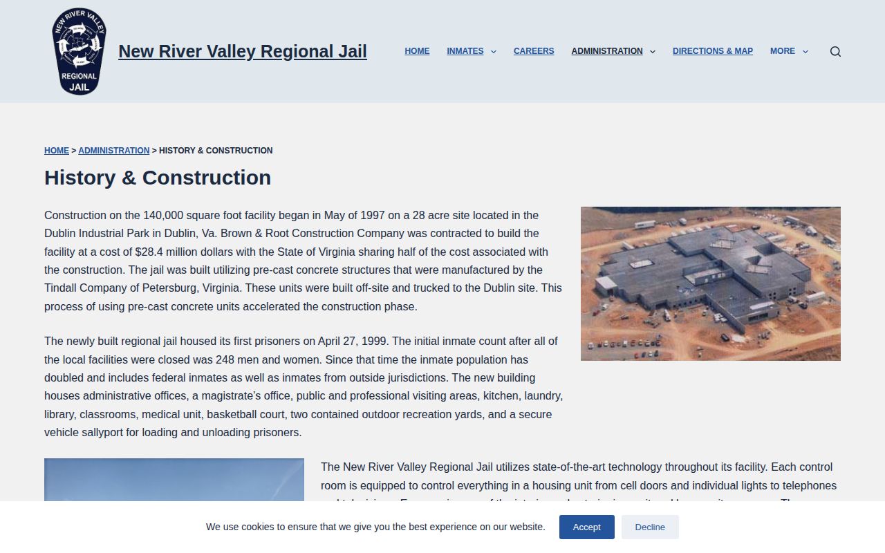 Grayson County regional booking record context on the NRVRJ history page